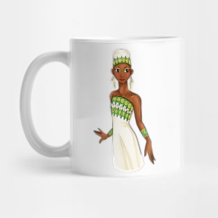 Black is Beautiful - Malawi African Heritage Melanin Girl in traditional outfit Mug